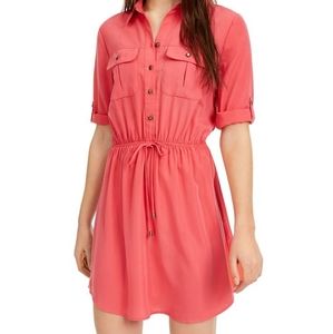 BeBop drawstring utility shirtdress